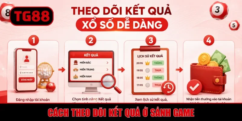 Cách theo dõi kết quả ở sảnh game