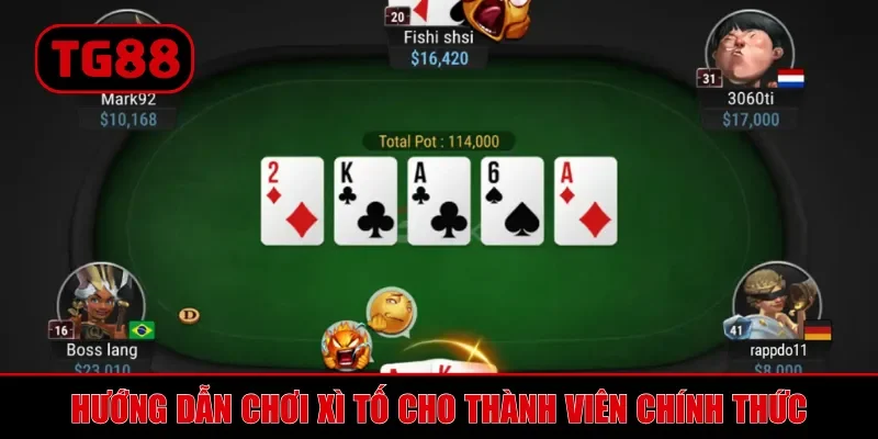 Hướng dẫn chơi xì tố cho thành viên chính thức