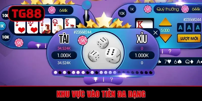 Khu vực vào tiền đa dạng