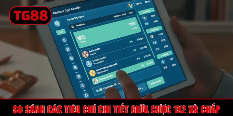 So sánh các tiêu chí chi tiết giữa cược 1x2 và chấp