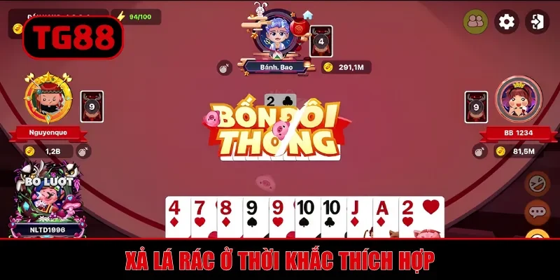 Xả lá rác ở thời khắc thích hợp